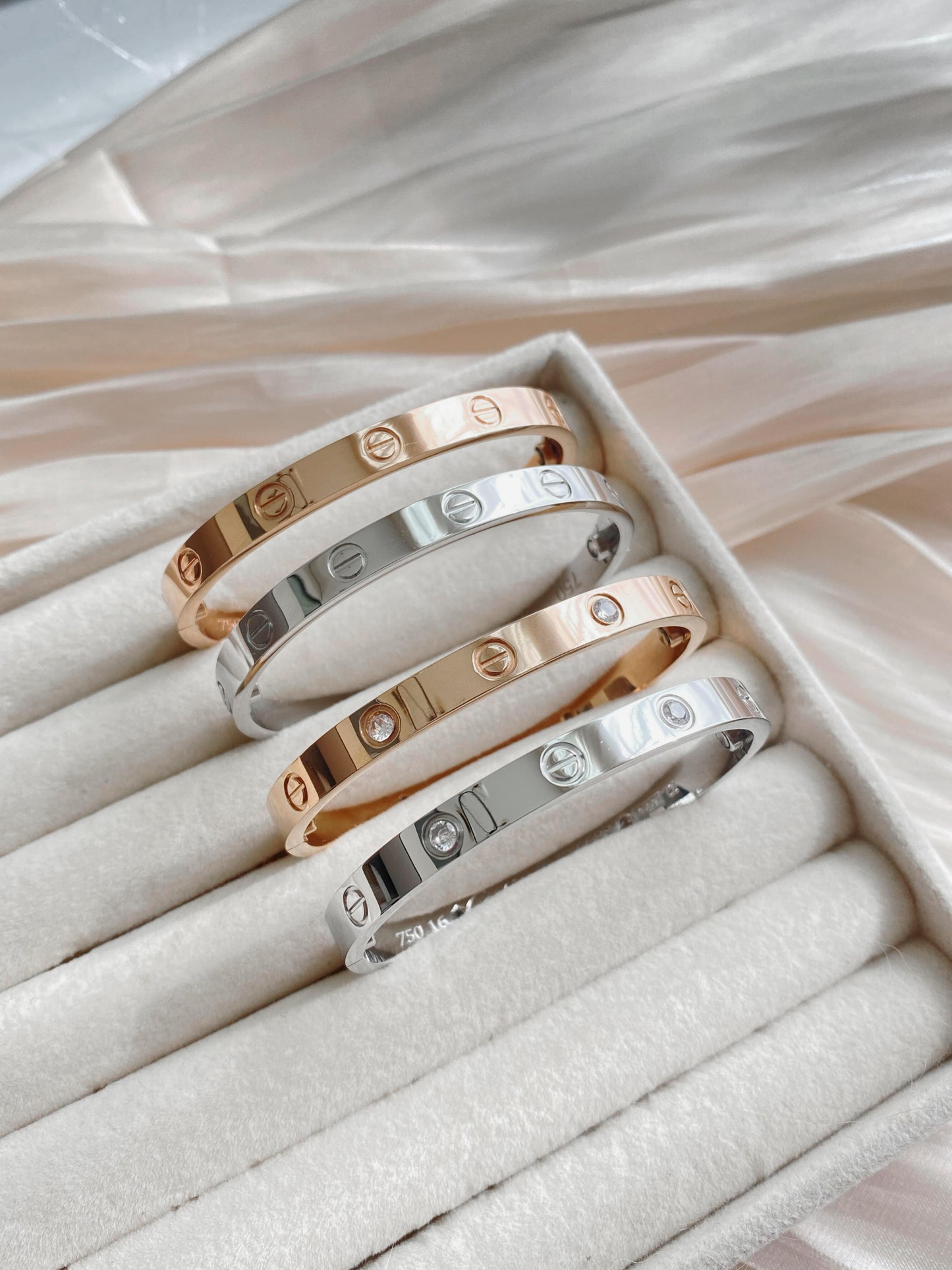 [Raffine]LOVE BRACELET 6.1MM 4 DIAMONDS