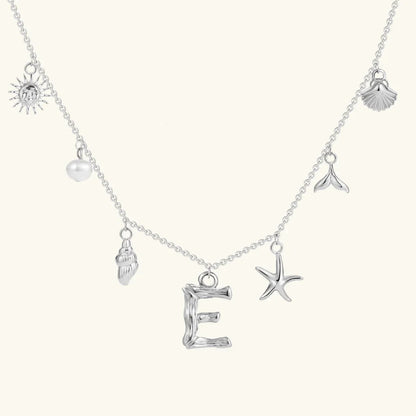 [Raffine]Avaria Ocean Initial Necklace