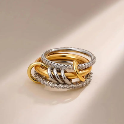 [Raffine]Cosette Stacked Diamond Ring
