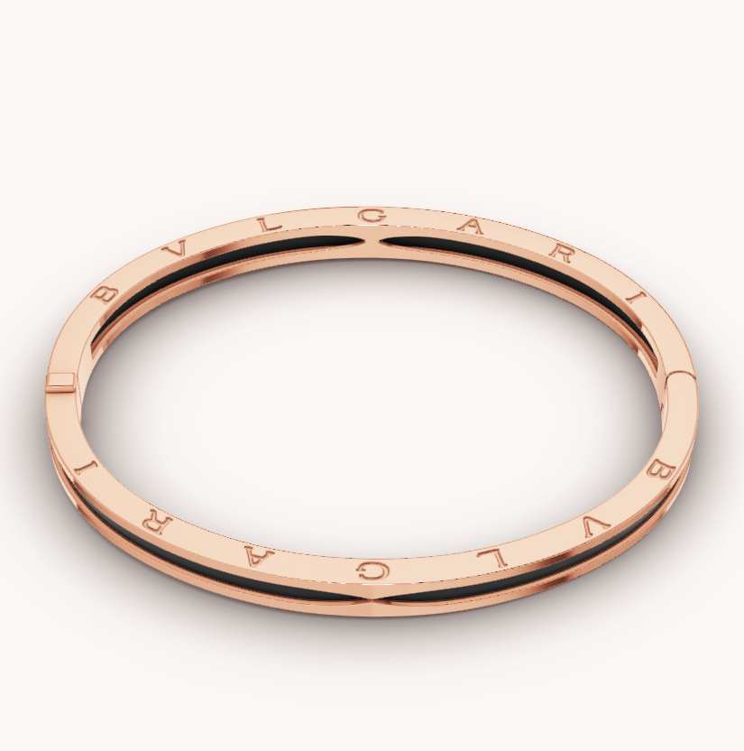 [Raffine]ZERO 1 PINK GOLD WITH BLACK CERAMIC BRACELET