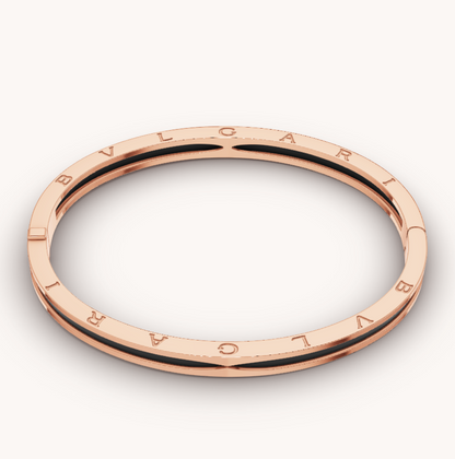 [Raffine]ZERO 1 PINK GOLD WITH BLACK CERAMIC BRACELET