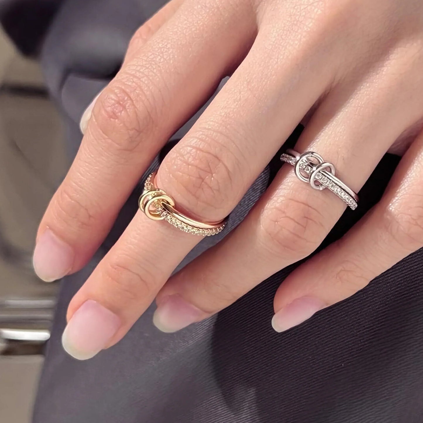 [Raffine]Adela Stacked Diamond Ring