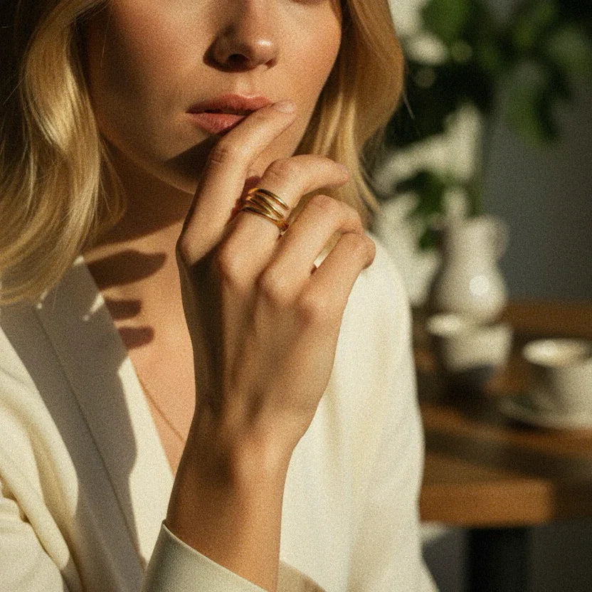 [Raffine]Shay Contemporary Gold Ring