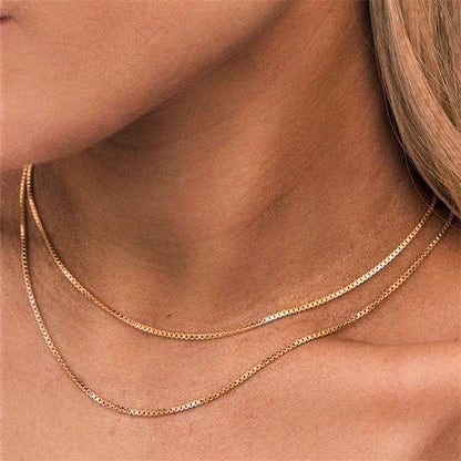 [Raffine]Danica Box Chain Gold Necklace