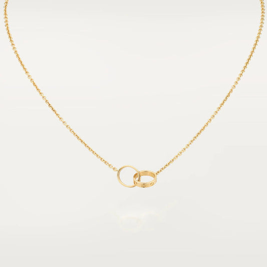 [Raffine]COLLAR AMOR DOBLE ANILLO ORO