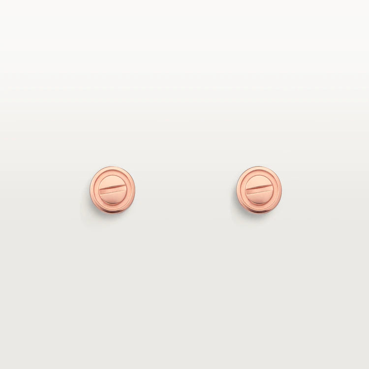 [Raffine]LOVE EARRINGS PINK GOLD 10MM