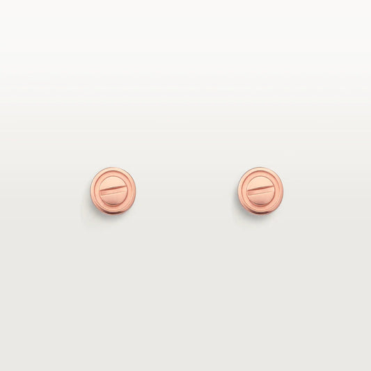 [Raffine]LOVE EARRINGS PINK GOLD 10MM