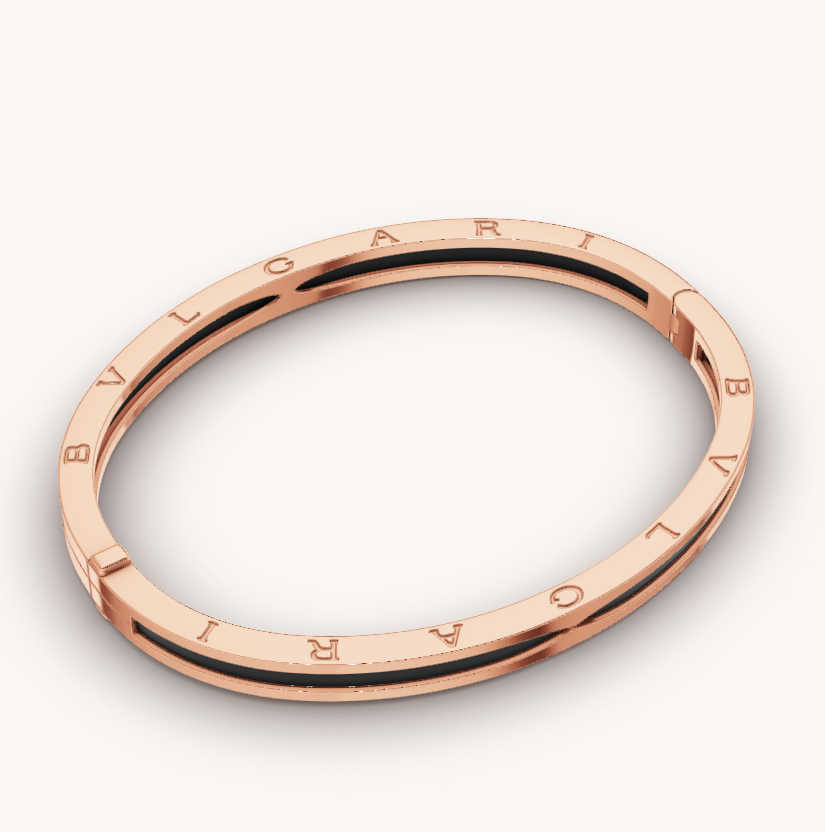 [Raffine]ZERO 1 PINK GOLD WITH BLACK CERAMIC BRACELET