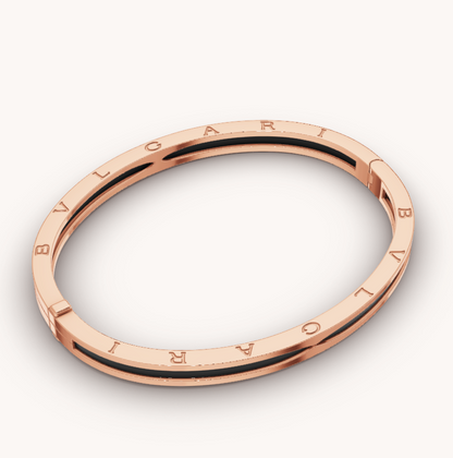 [Raffine]ZERO 1 PINK GOLD WITH BLACK CERAMIC BRACELET