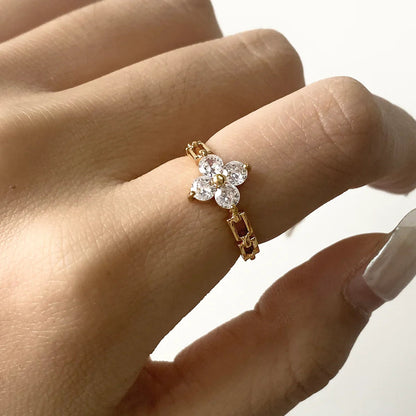 [Raffine]Clestine Diamond Petal Ring