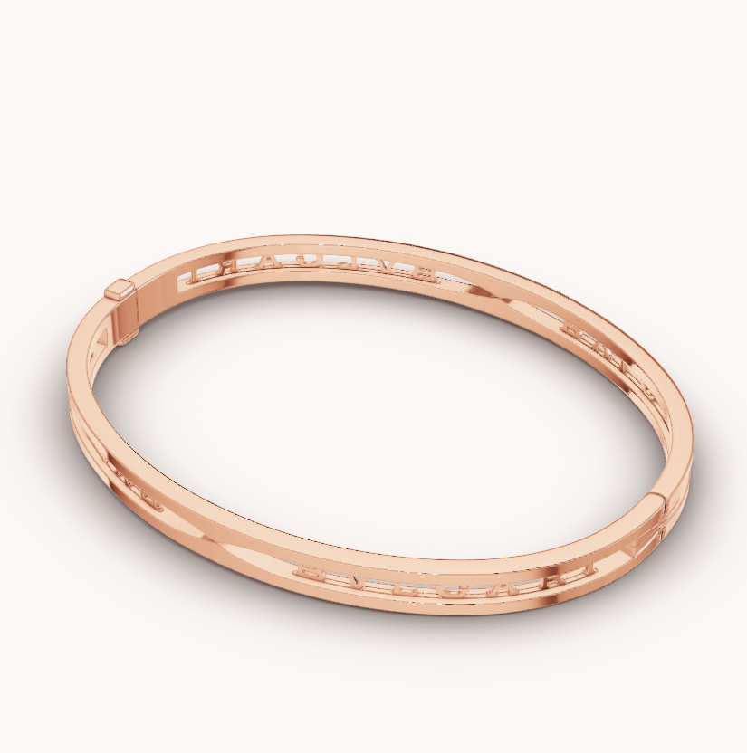 [Raffine]ZERO 1 SPIRAL LOGO PINK GOLD BRACELET