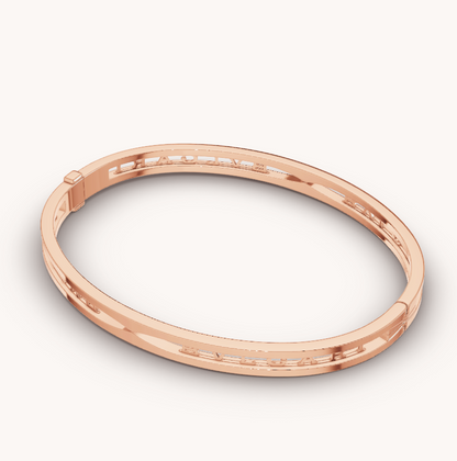 [Raffine]ZERO 1 SPIRAL LOGO PINK GOLD BRACELET