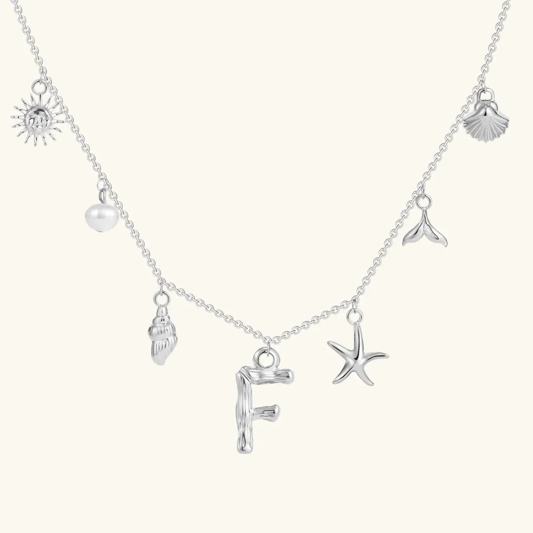 [Raffine]Avaria Ocean Initial Necklace