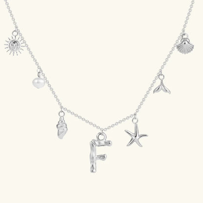 [Raffine]Avaria Ocean Initial Necklace