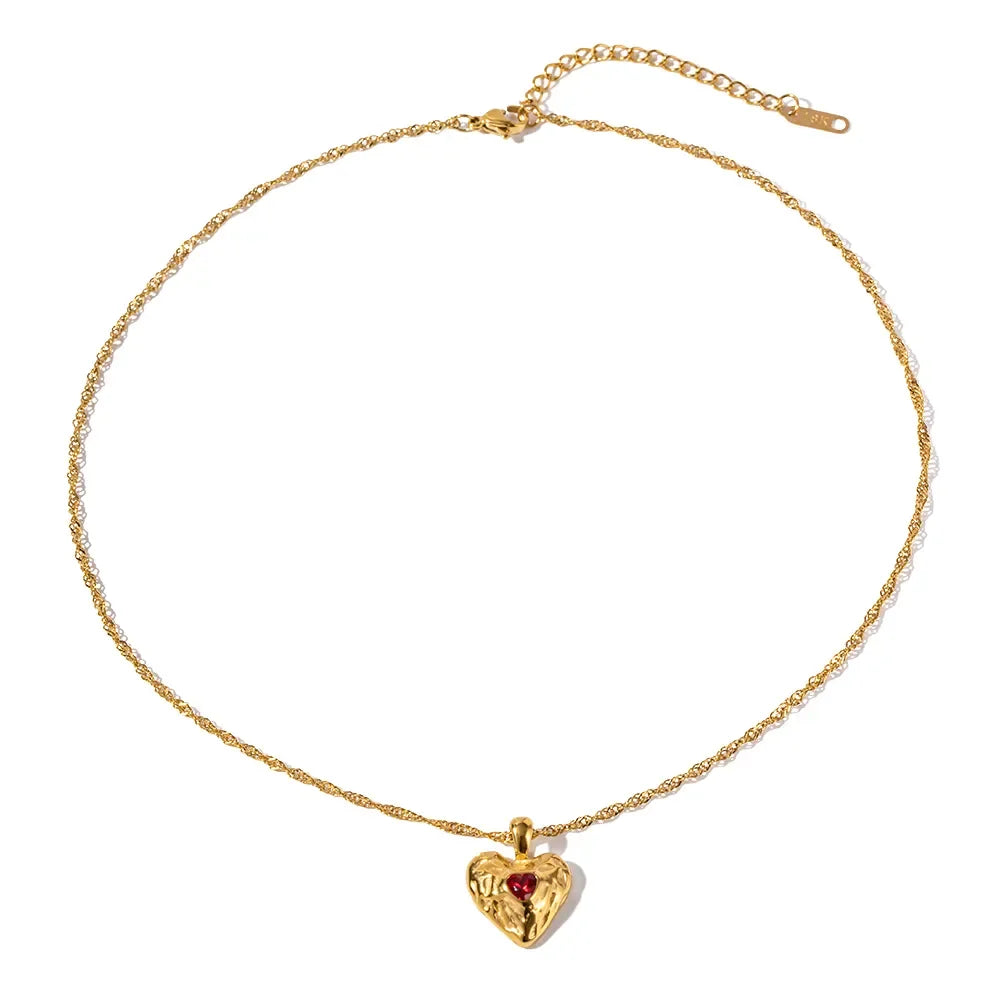 [Raffine]Vesper Gold Heart Necklace