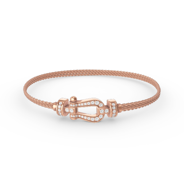 [Raffine]FORCE SMALL HORSESHOE  DIAMOND CHAIN ROPE BRACELET