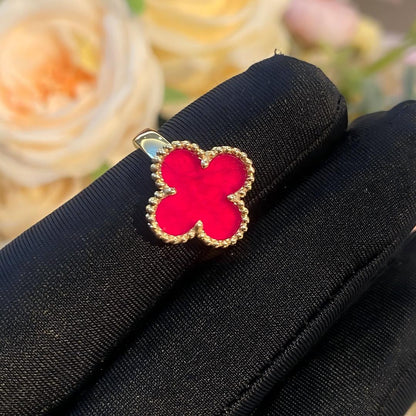 [Raffine]NEW CLOVER PINK ENAMEL RINGS