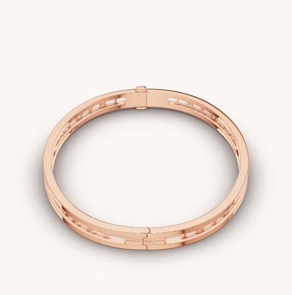 [Raffine]ZERO 1 SPIRAL LOGO PINK GOLD BRACELET