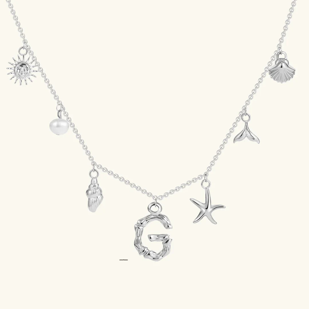 [Raffine]Avaria Ocean Initial Necklace