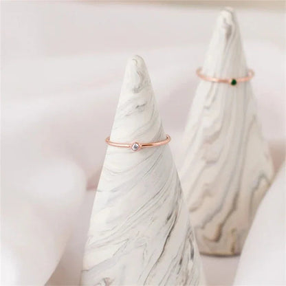[Raffine]Amelia Birthstone Stacker Ring