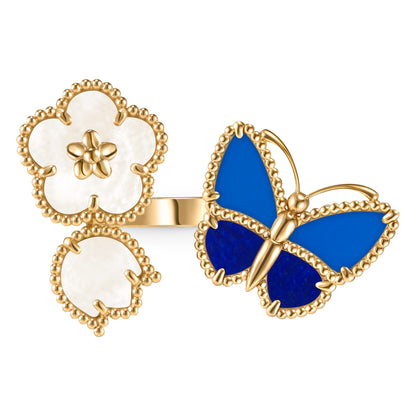 [Raffine] GLÜCKSFRÜHLING SCHMETTERLING OFFENE RINGE