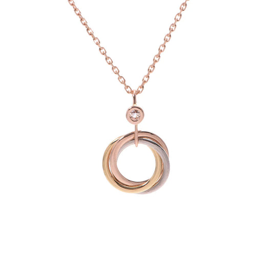[Raffine]TRINITY SILVER GOLD PINK GOLD NECKLACE