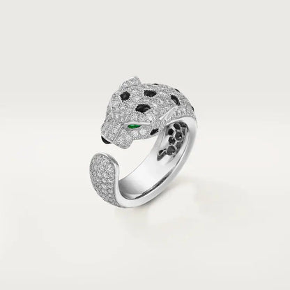 [Raffine]PANTHERE SPOTTED FULL DIAMOND MEDIUM RING