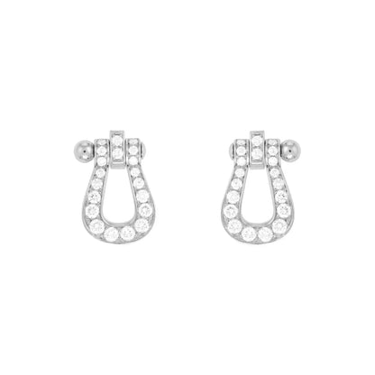 [Raffine]FORCE 10 FULL DIAMOND STUD EARRINGS MINI MODEL