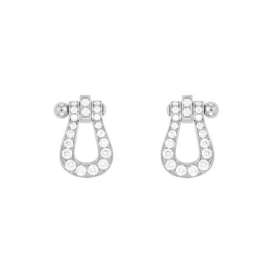 [Raffine]FORCE 10 FULL DIAMOND STUD EARRINGS MINI MODEL