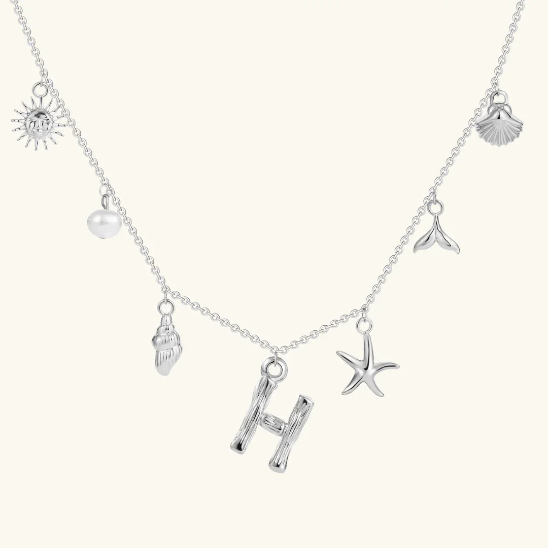 [Raffine]Avaria Ocean Initial Necklace