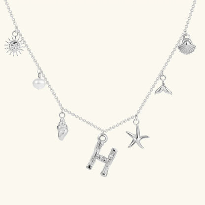 [Raffine]Avaria Ocean Initial Necklace