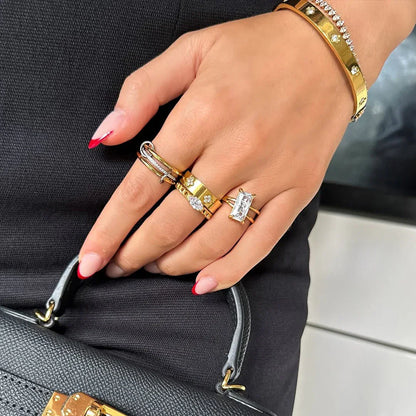 [Raffine]Chastity Diamond Ring Stack