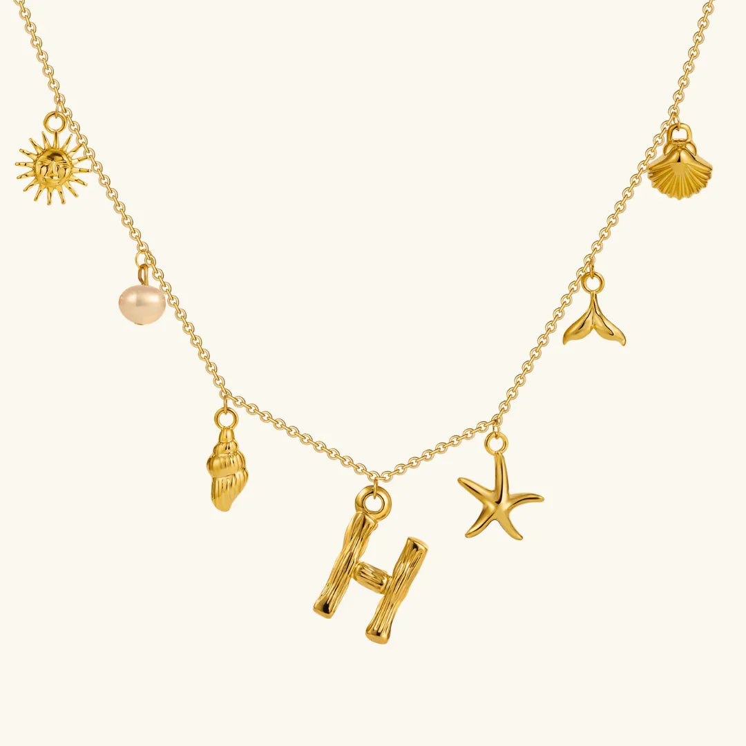[Raffine]Avaria Ocean Initial Necklace