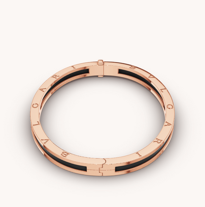 [Raffine]ZERO 1 PINK GOLD WITH BLACK CERAMIC BRACELET