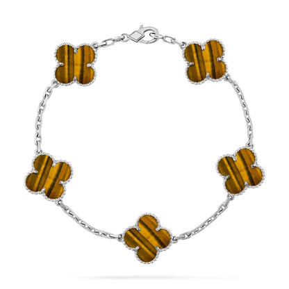 [Raffine] CLOVER 5 MOTIFS TIGER EYE ARMBAND KOLLEKTION