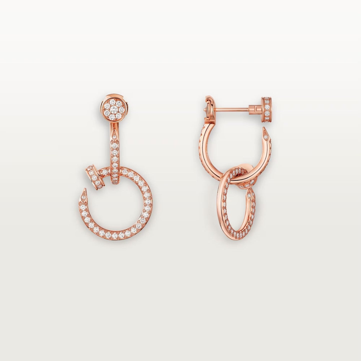 [Raffine]JUSTE FULL DIAMOND DOUBLE EARRINGS
