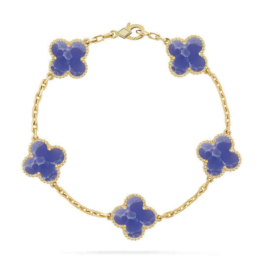 [Raffine]CLOVER 5 MOTIF BLUE VEINS BRACELET COLLECTION