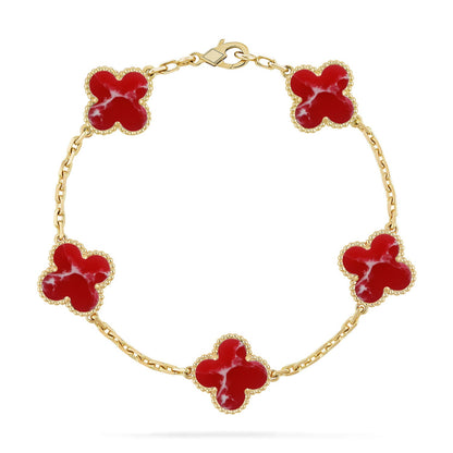 [Raffine]CLOVER 5 MOTIVE ROTES MUSTER ARMBAND KOLLEKTION