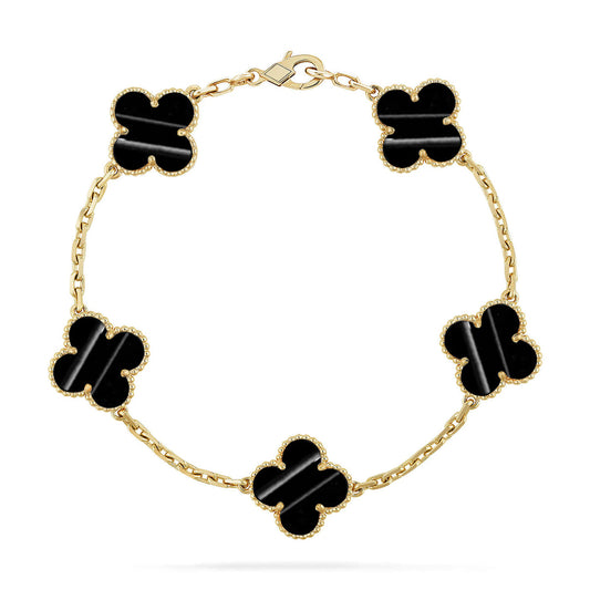 [Raffine] CLOVER 5 MOTIF PULSAR STONE BRACELET COLLECTION