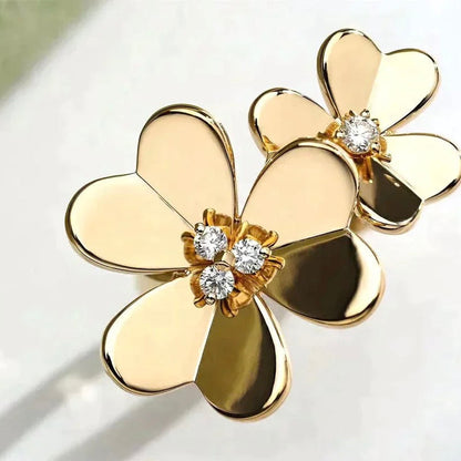 [Raffine]Anillo de oro y diamantes CLOVER COMOS