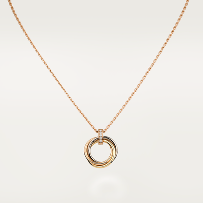 [Raffine]COLLAR TRINITY ORO DIAMANTES