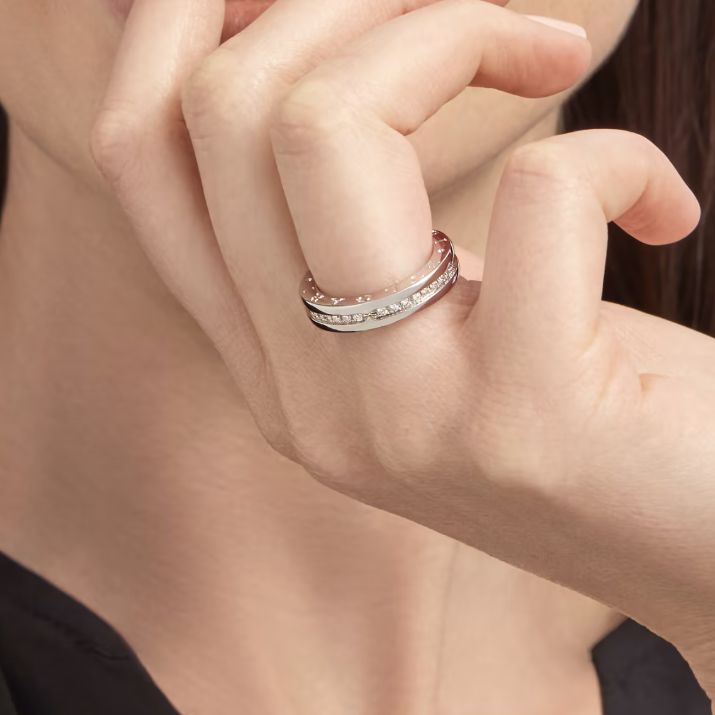 [Raffine]ZERO 1 ONE-BAND PAVED DIAMONDS ON THE SPIRAL RING