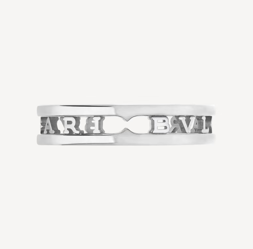 [Raffine]ZERO 1 ONE-BAND WITH OPENWORK LOGO SPIRAL RING
