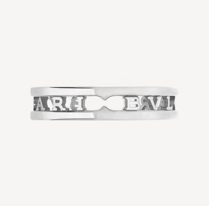 [Raffine]ZERO 1 ONE-BAND WITH OPENWORK LOGO SPIRAL RING