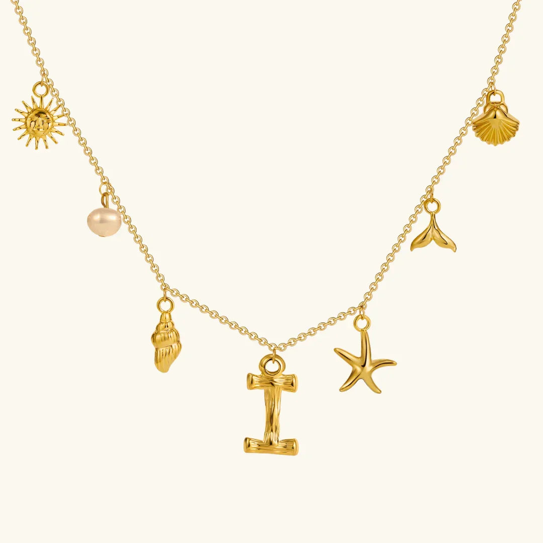 [Raffine]Avaria Ocean Initial Necklace