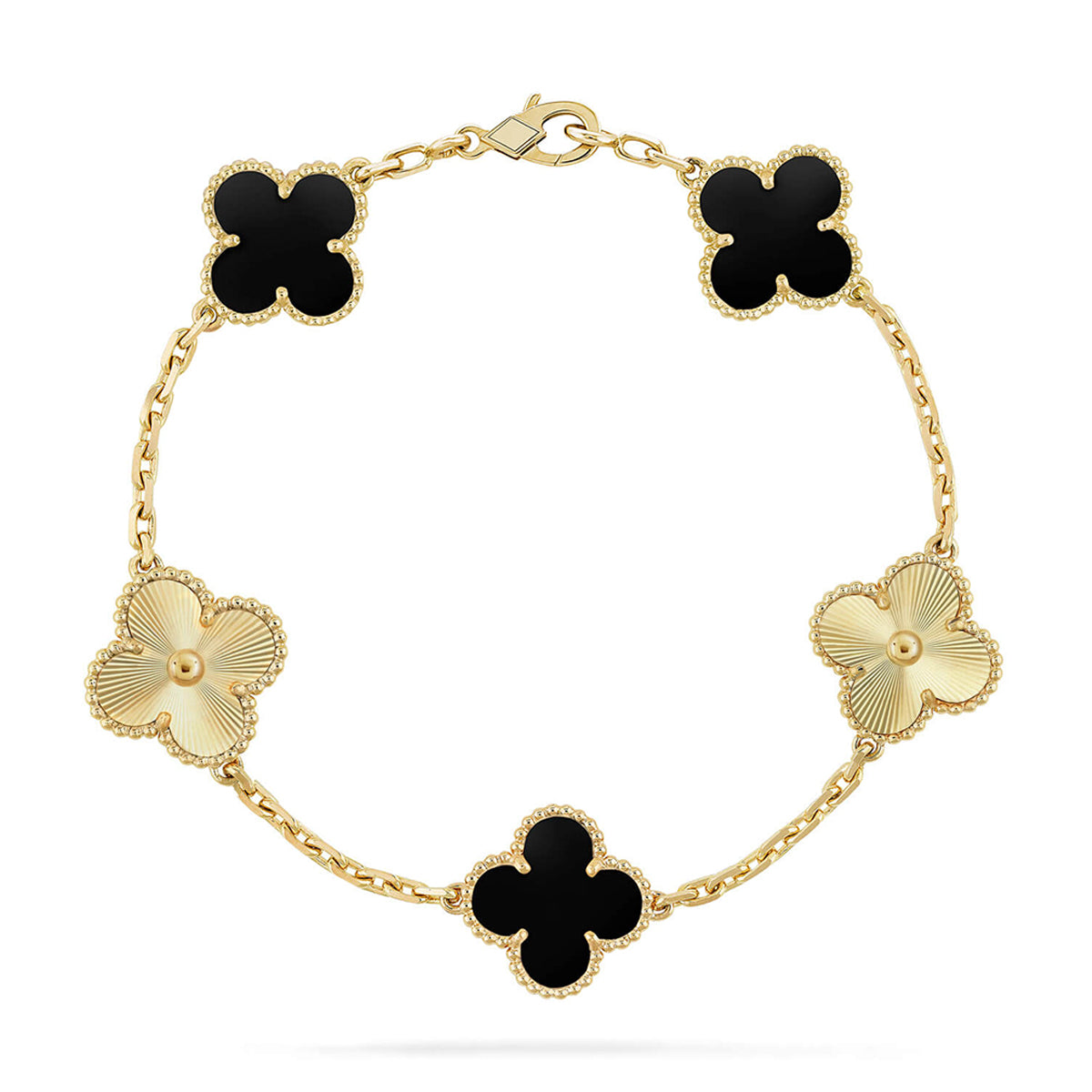 [Raffine] CLOVER 5 MOTIV ONYX-ARMBANDKOLLEKTION