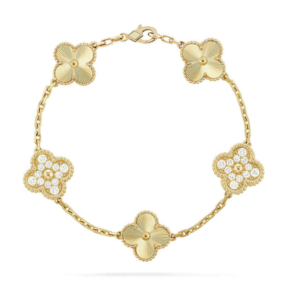 [Raffine] مجموعة سوار CLOVER 5 MOTIF LASER