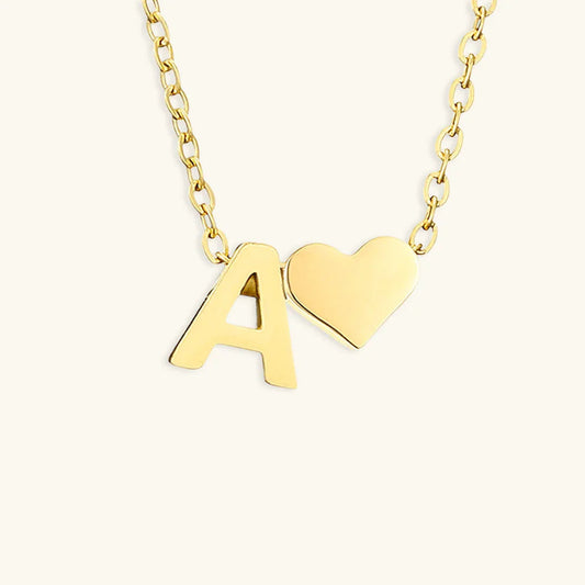 [Raffine]Ria Initial Letter Gold Necklace