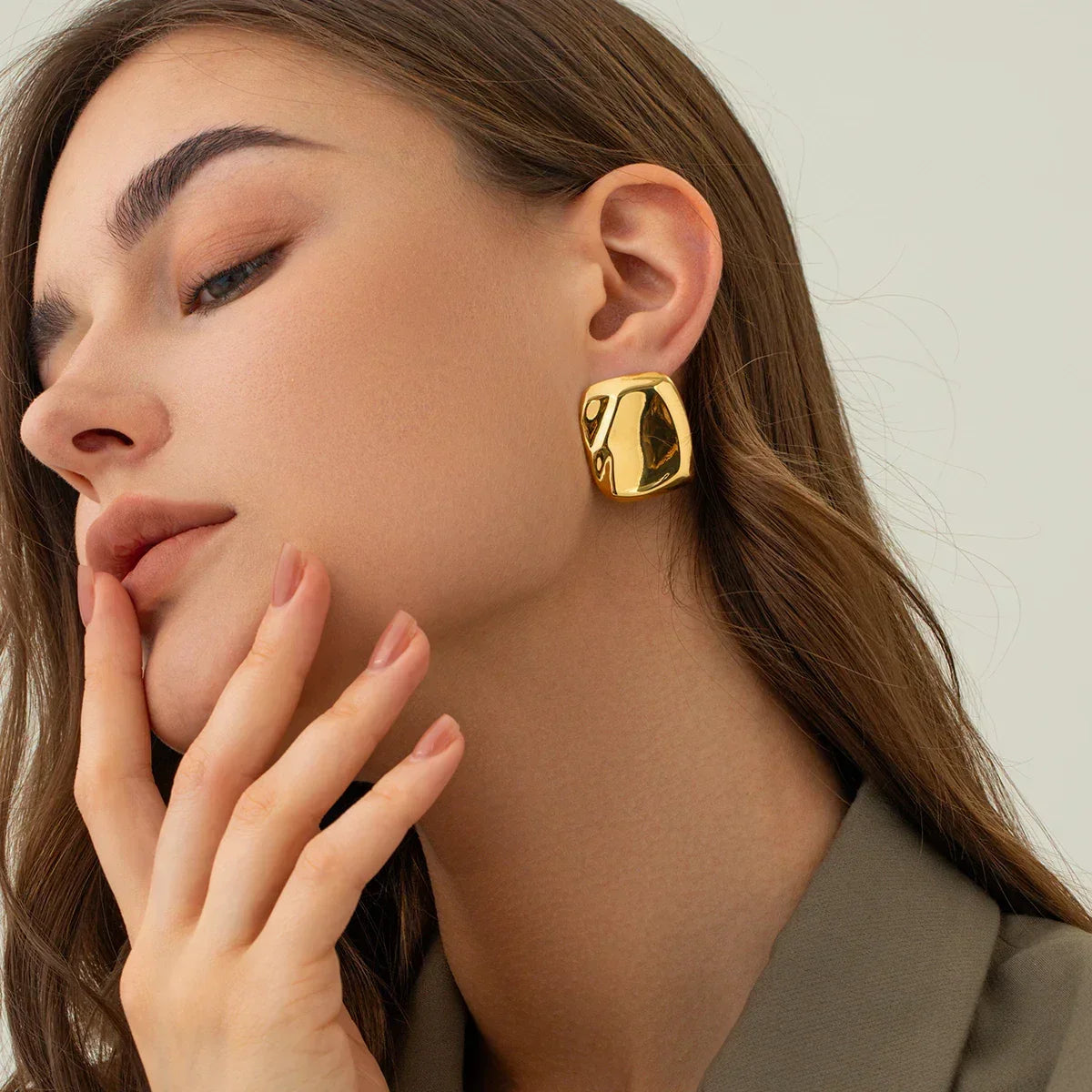 [Raffine]Poppy Gold Earrings