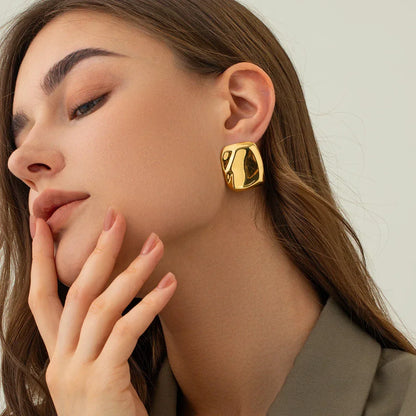 [Raffine]Poppy Gold Earrings